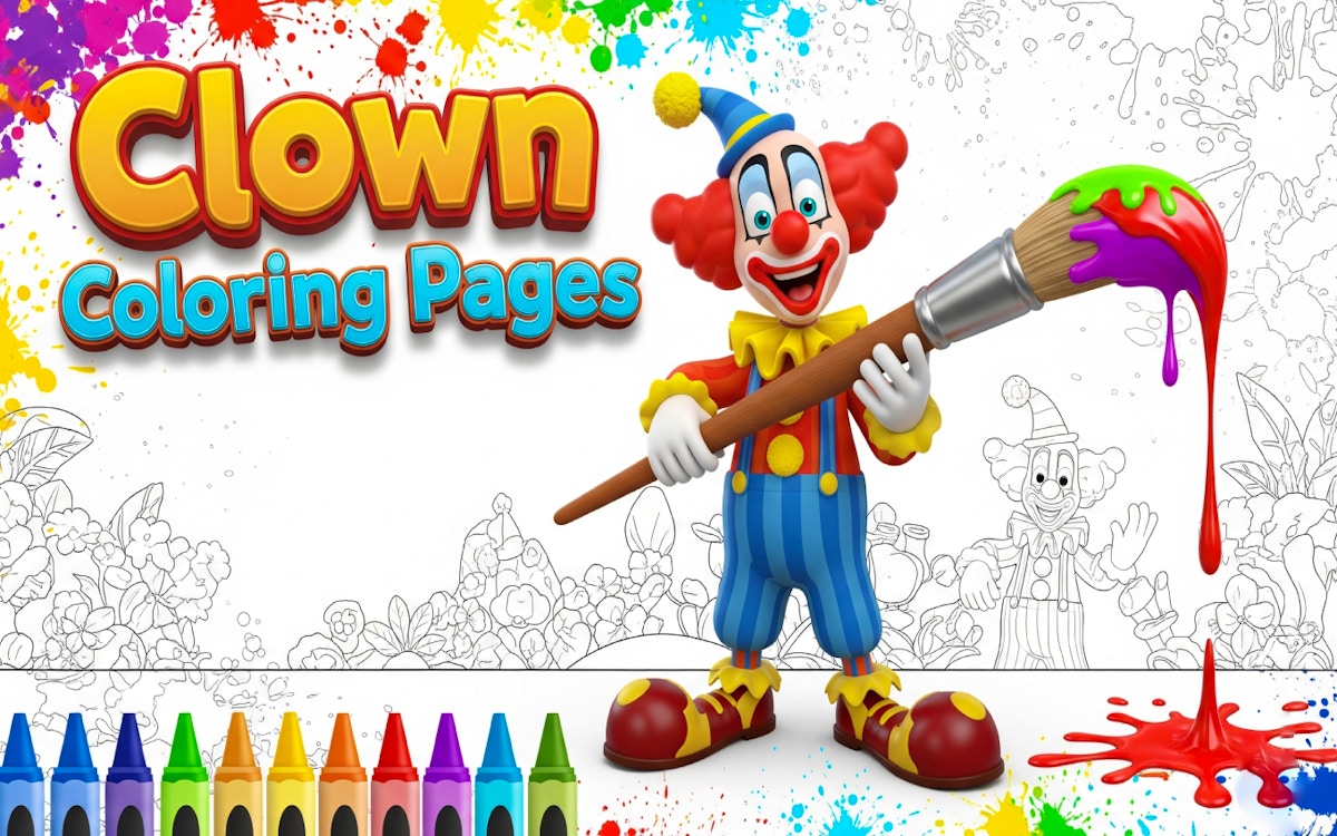 Clown Coloring Pages