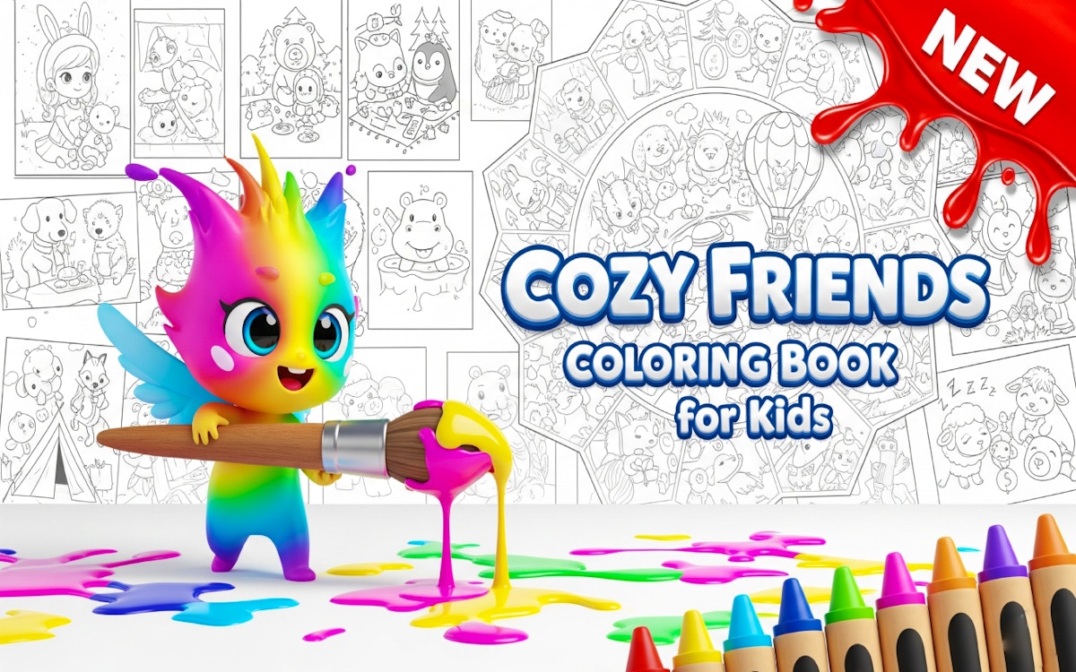 Cozy Friends Coloring Book for Kids