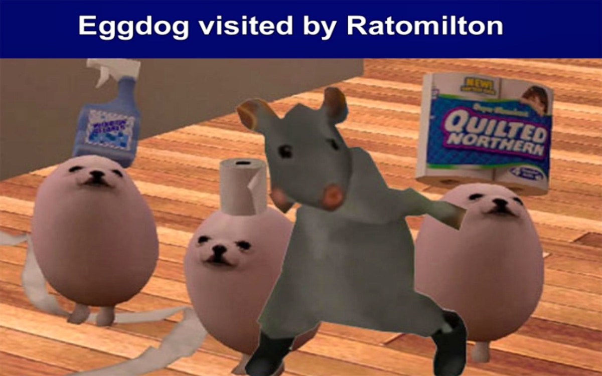 Eggdog visited by Ratomilton