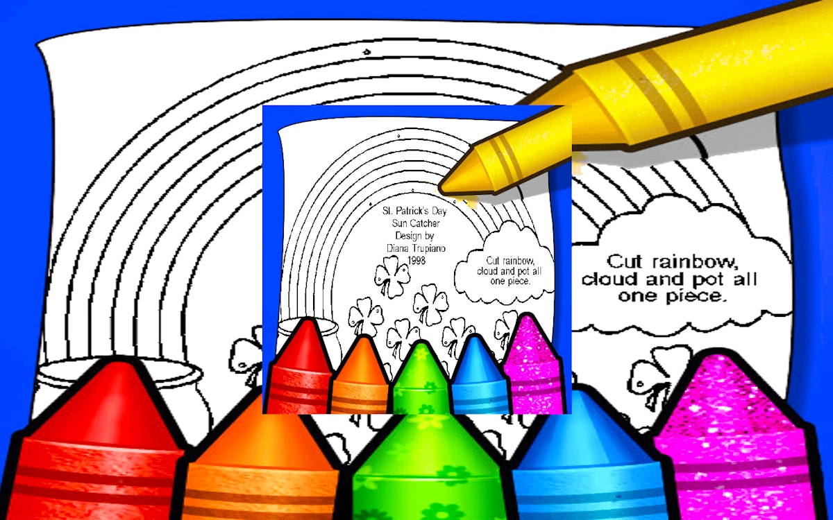 Rainbow With Pot Of Gold Coloring Pages